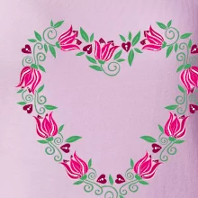 Červené tulipánové srdiečko (Pecka design)