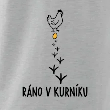 Ráno v kurníku slepice a vejce