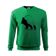 Rybář tahající rybu