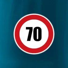 Dopravní značka - omezení rychlosti 70