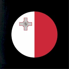 Vlajka Malta kulatá na prso