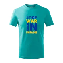 Barevný nápis Stop war in ukraine