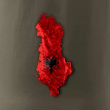 Mapa Albánie reliéf hor
