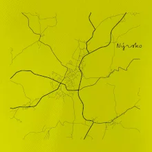 Černobílá mapa Nýrsko  340 22