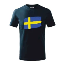 Švédsko vlajka štětkou