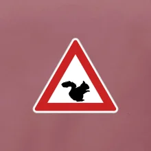 Dopravní značka - Pozor veverka