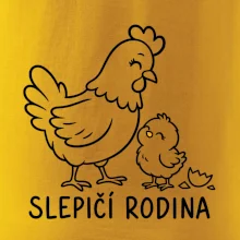 Slepičí rodina s kuřátkem
