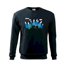 Lyžař a barevné hory