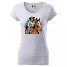 Cowgirl vintage na koni