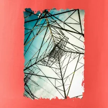 Barevné nebe - stožáry vysokého napětí