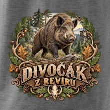 Divočák z revíru myslivecký lesní motiv