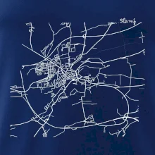 Mapy měst černobílé Slaný