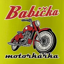 Babička motorkářka