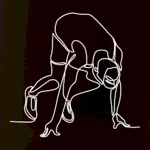 Běžec na startu jedním tahem