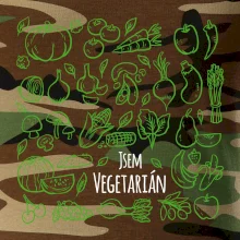 Jsem vegetarián - zelenina ve čtverci