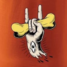 Rocková ruka kost a oko