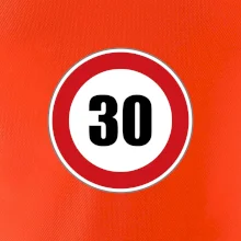 Dopravní značka - omezení rychlosti 30