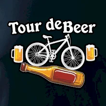 Tour de beer - kolo - pivo a nápis na zádech