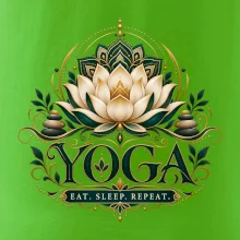 Jógový lotos a mandala eat sleep repeat
