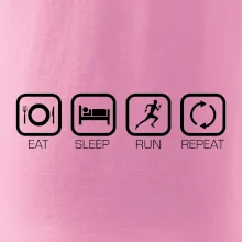 Eat sleep run repeat v řadě