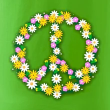 Peace symbol kopretiny