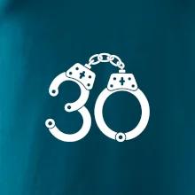 Narozeninové tričko pro policajta - pouta 30