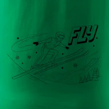 Skokan na lyžích černý obrázek FLY