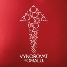 Vynořovat pomalu šipka vzhůru vytvořená z potápěčských bublinek