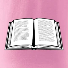 Kniha černobílá otevřená s textem