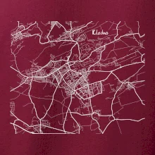 Černobílá mapa Kladno