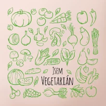 Jsem vegetarián - zelenina ve čtverci