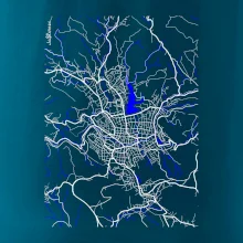 Jablonec nad Nisou - Mapa s vodními toky