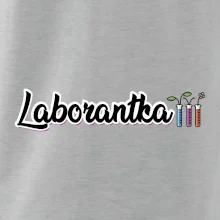 Laborantka a zkumavky