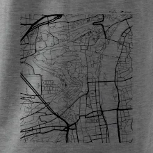 Praha Malá Strana - Mapa černobílá