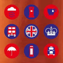 Anglie symboly v kruzích