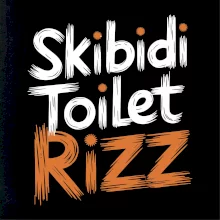 Skibidi Toilet Rizz nápis