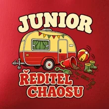 Junior ředitel chaosu dětský rodinný karavan