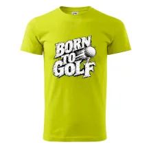 Born to golf černobílý drsný potisk
