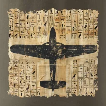 Egyptské hieroglyfy letadlo