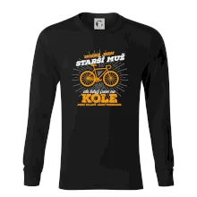 Starší muž - cyklista silniční kolo Starší muž - cyklista silniční kolo