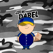 Jsem ďábel doručovatel modro žlutý