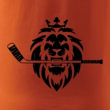 Lev s hokejkou v tlamě