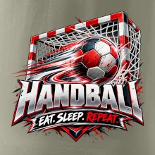 Házenkářský míč v brance eat sleep repeat