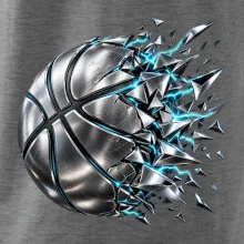 Kovový basketbalový míč s elektrickými střepy
