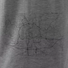 Černobílá mapa Brno