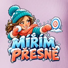 Rodinná vánoční trička - Mířím přesně máma sněhová bitva