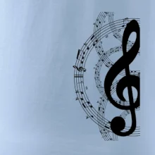 Houslový klíč a noty