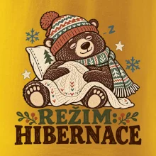 Rodinná vánoční trička - Režim hibernace zimní medvěd táta