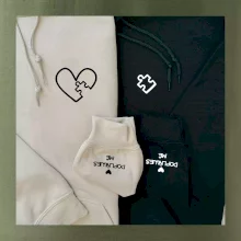 Párova mikina - srdce puzzle doplňuješ mě