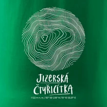 Jizerská čtyřicítka - vrstevnice v kruhu